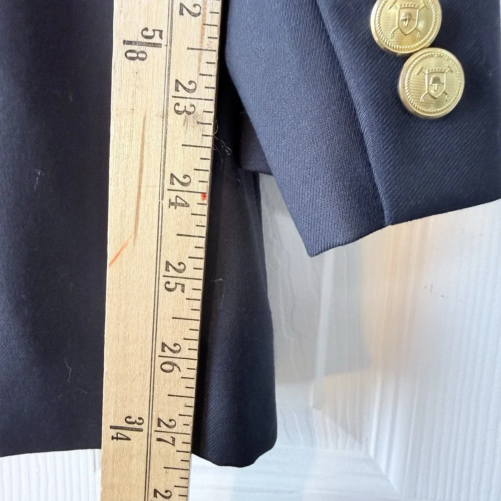 Lauren Ralph Lauren Men's Navy Wool Sport Coat Blazer Jacket Gold Buttons 46R‎